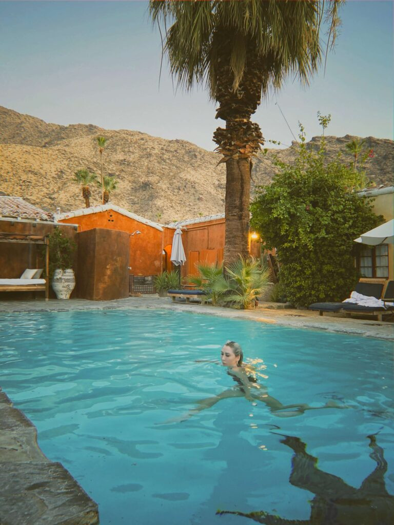 The Mediterranean pool at Korakia Pensione Palm Springs